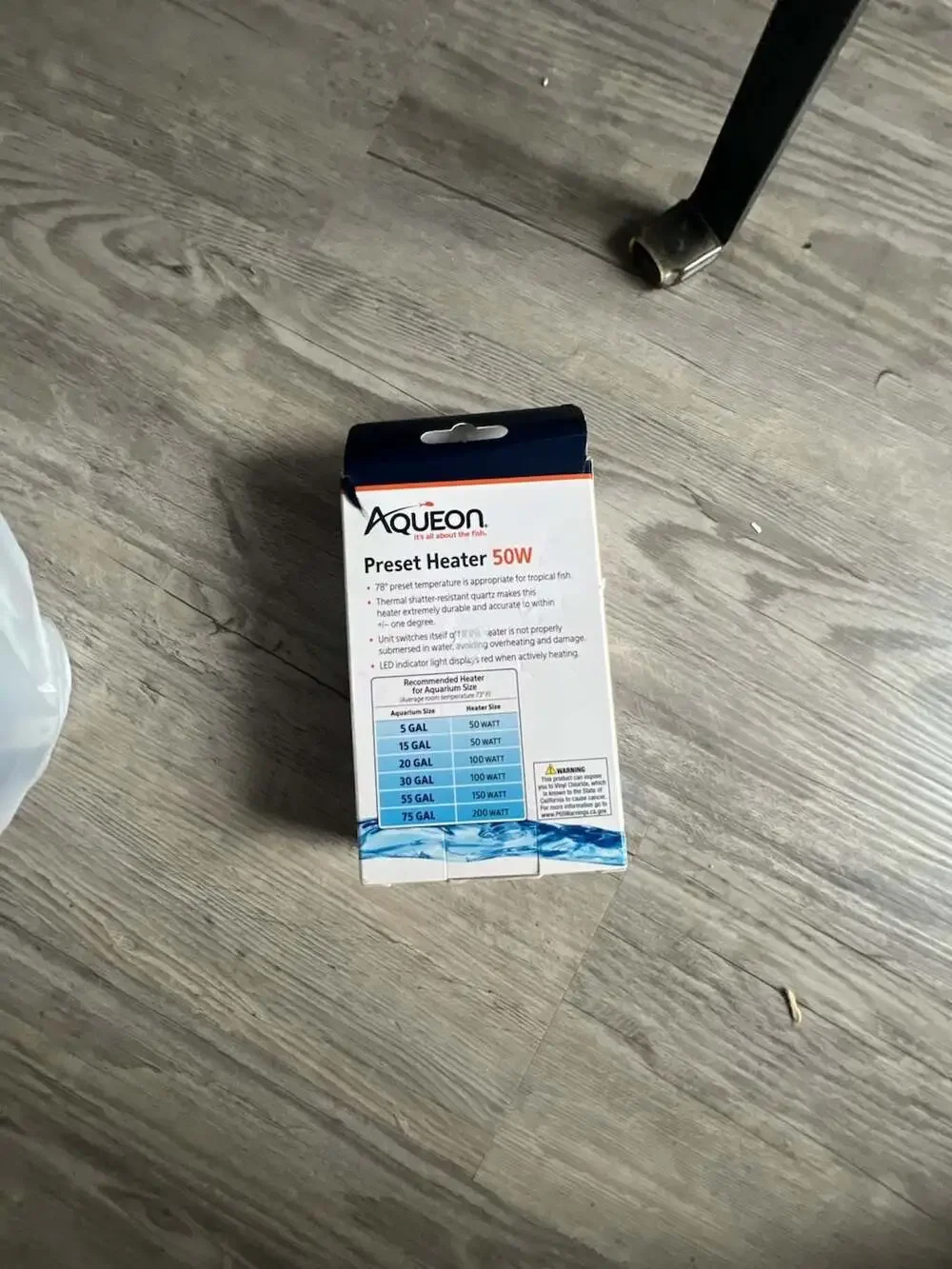 Aqueon Preset Heater 50W Compact Size Submersible Aquarium Heater
